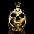 Excellent crafted Men's Skull Biker Ring Roman Centurion - Solid Brass