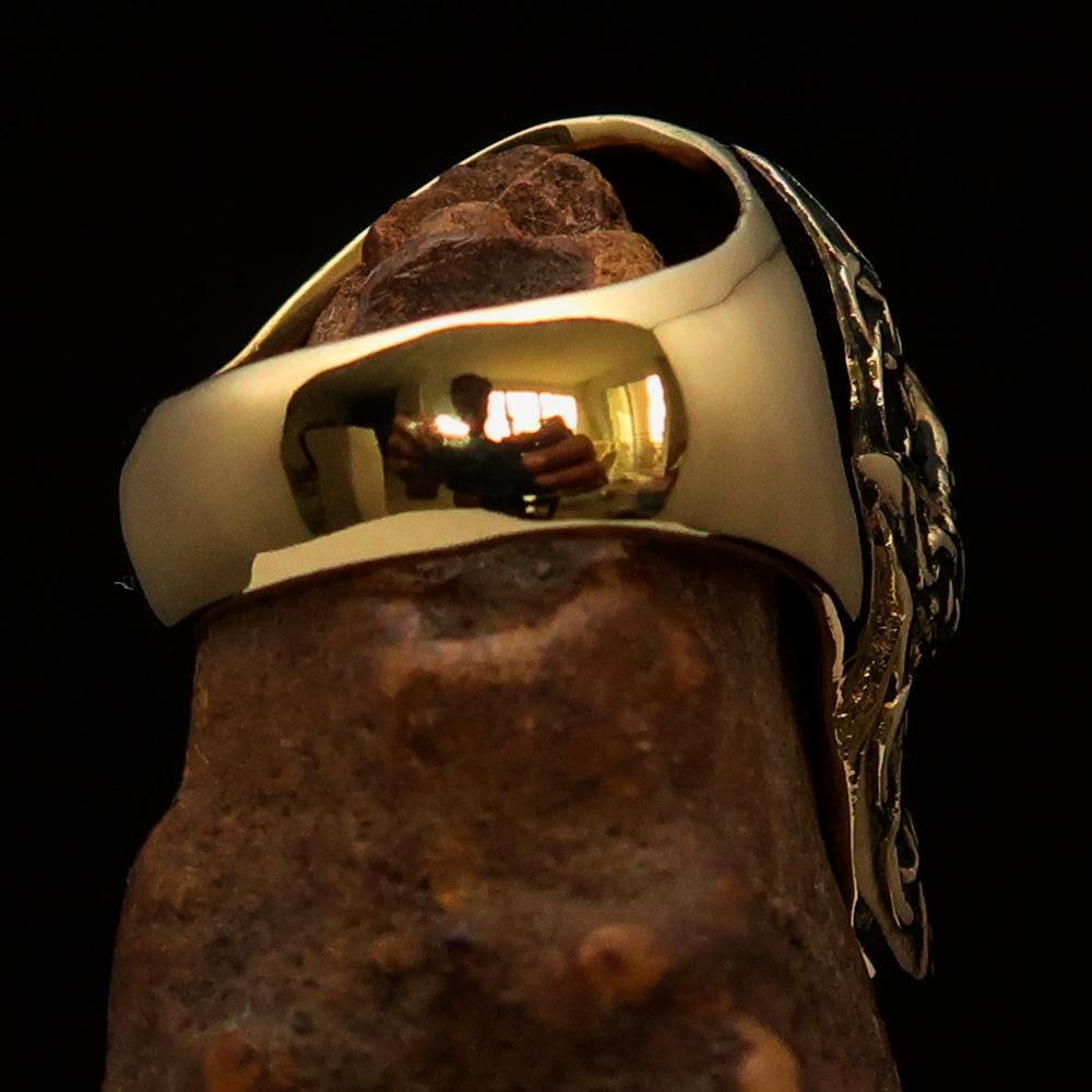 Excellent crafted Men's Celtic Skull Ring - Solid Brass