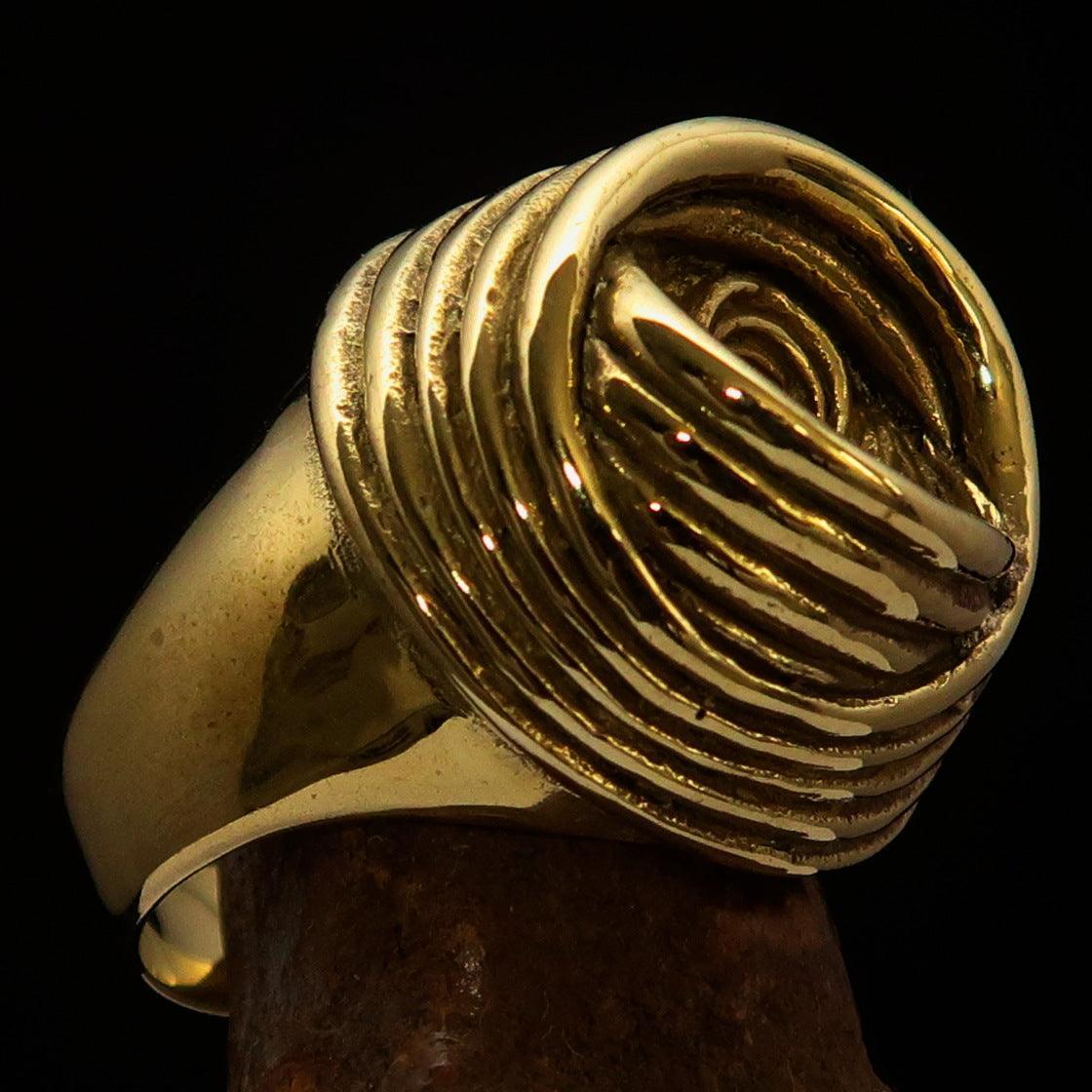 Excellent crafted Men's Retro Circle by Circle Ring - solid Brass