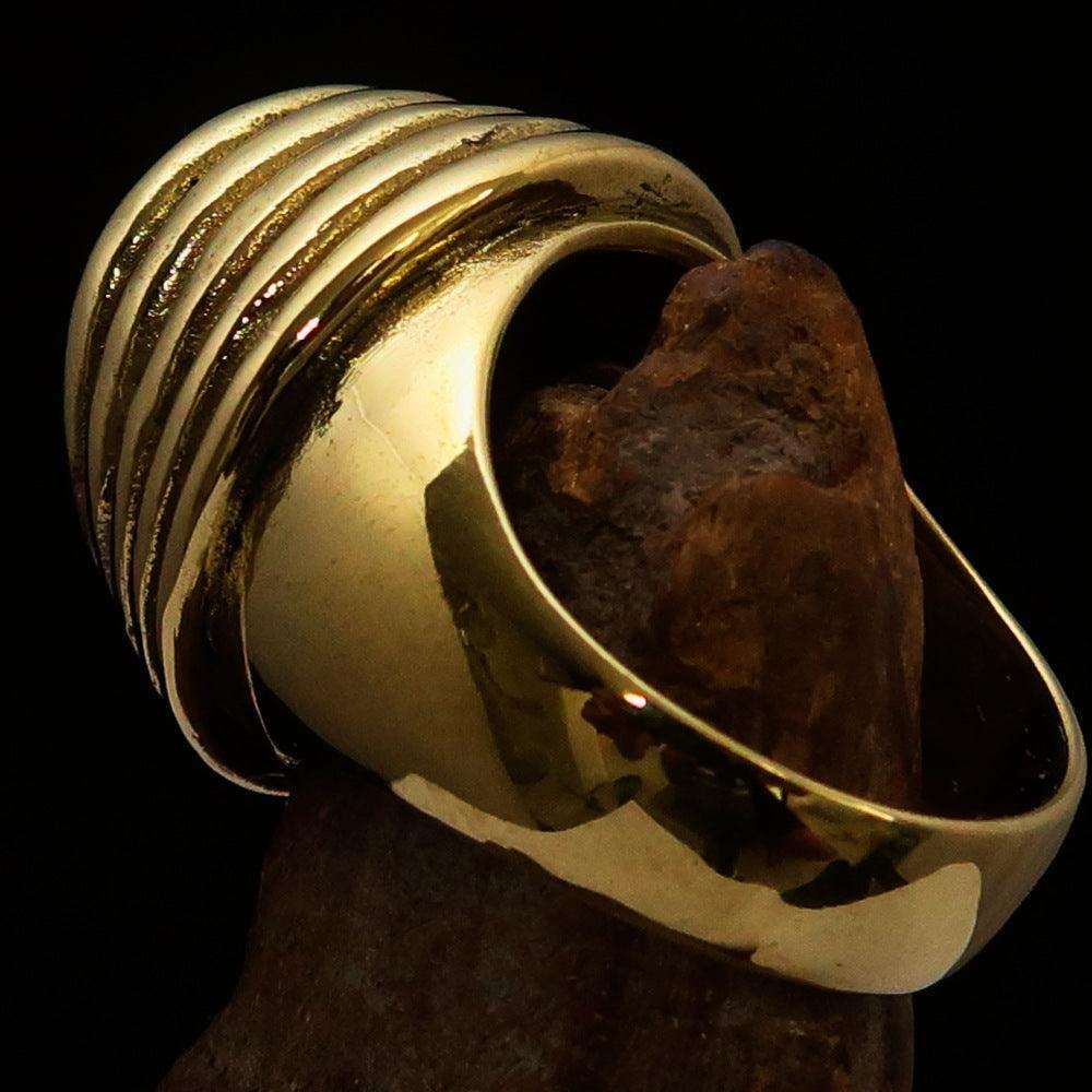 Excellent crafted Men's Retro Circle by Circle Ring - solid Brass