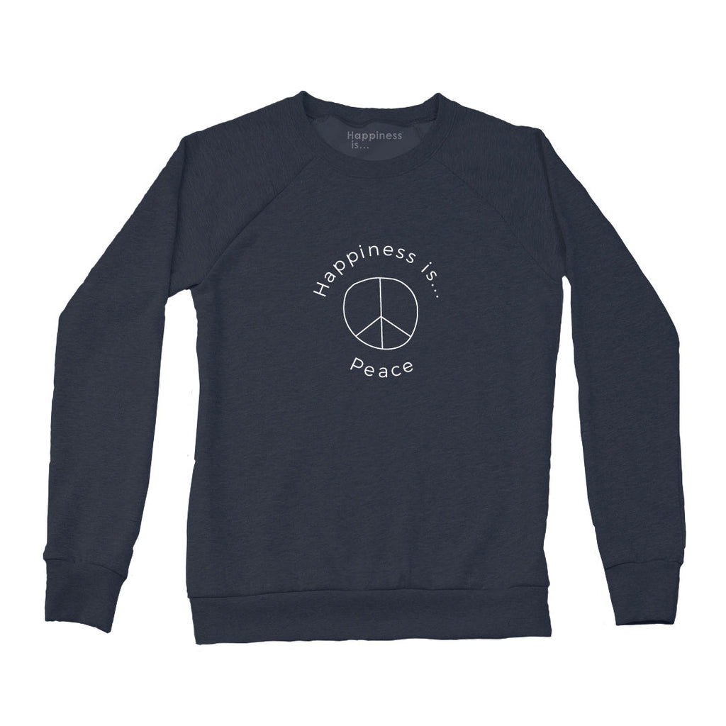 Women's Peace Crew Sweatshirt, True Navy